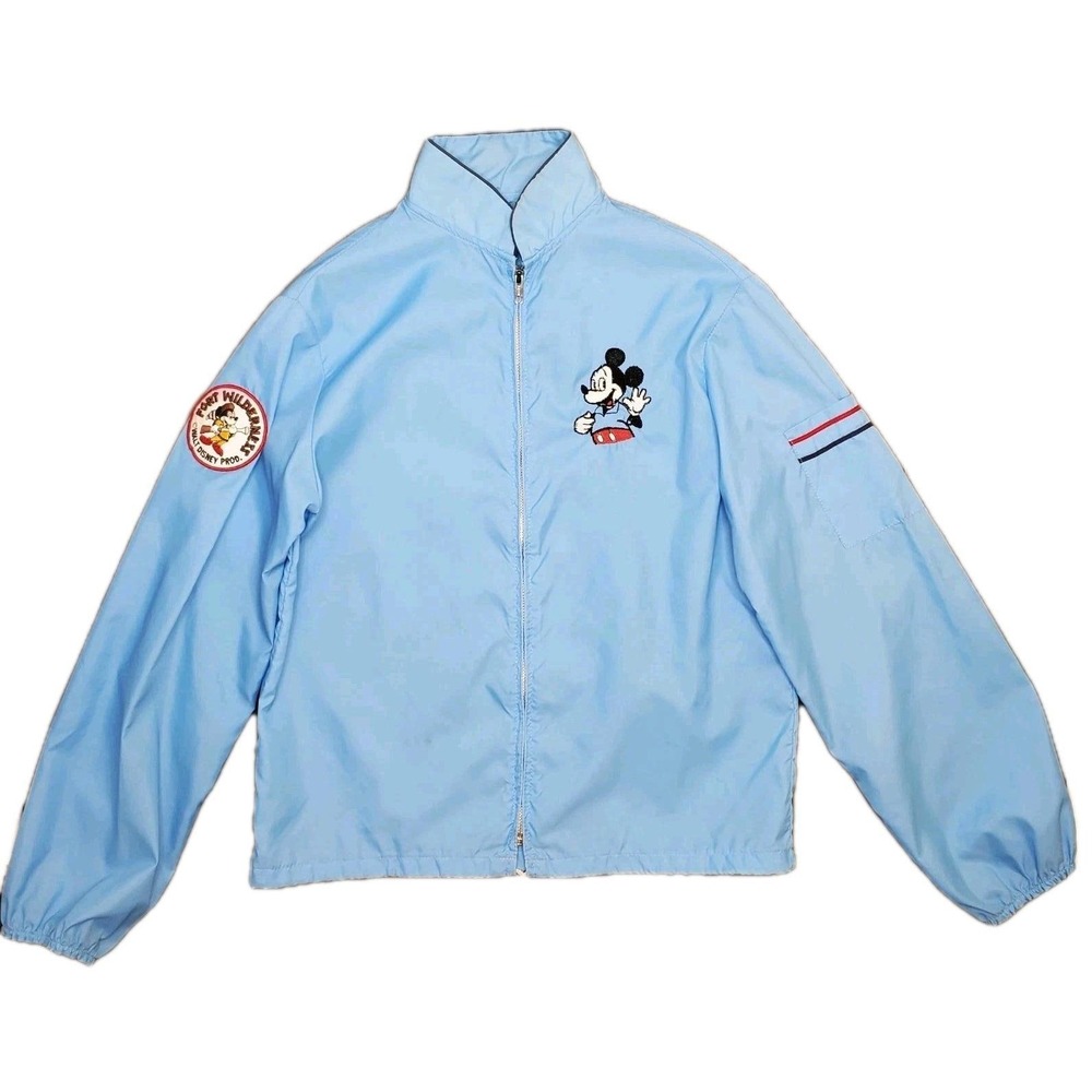 Vintage Walt Disney Productions Mickey Mouse Full Zip Windbreaker Adult Small